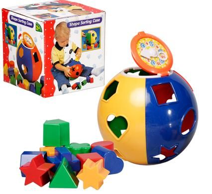 Educational Baby Game with Shapes and Beginner Clock