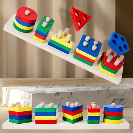 Wooden Educational Shape Sorting Toy - Image 5