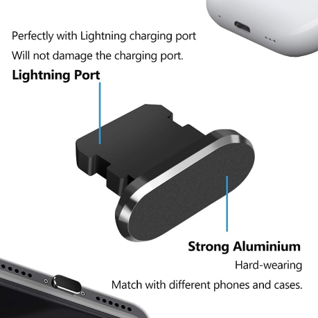 HASHBROWN'S Black Aluminium Anti Dust/Lint/Water Plugs - Image 5