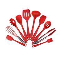 Nonstick Silicone Kitchen Utensils Set - 10 Piece