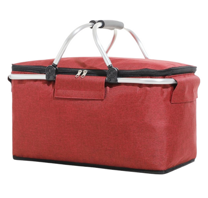 Foldable Foil Insulated Picnic Basket Food Beverage Carrier Bag Cooler Bag