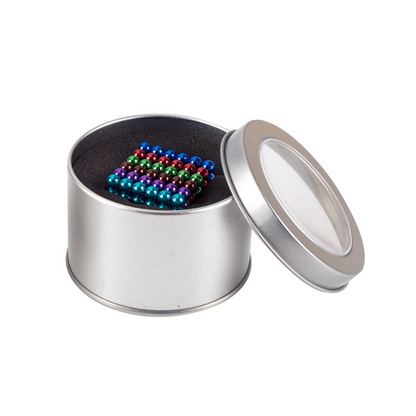 5mm 216 Pieces Magnetic Balls 2 Combo - Rainbow & Silver