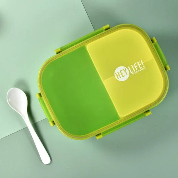 BPA free 3 compartment 900ml Plastic lunch box with 350ml Water Bottle Set