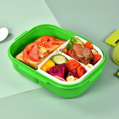 BPA free 3 compartment 900ml Plastic lunch box with 350ml Water Bottle Set
