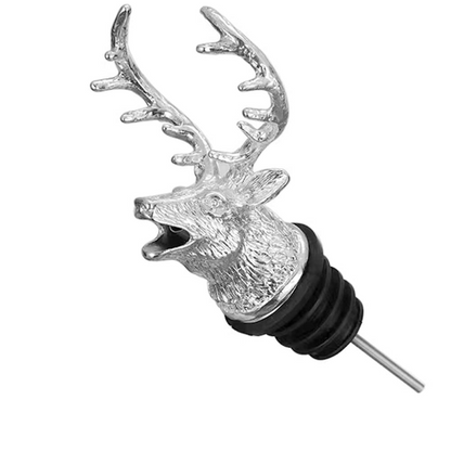 HASHBROWN Zinc Alloy Deer Head Wine Pourer - Silver