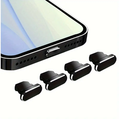 HASHBROWN'S Black Aluminium Anti Dust/Lint/Water Plugs