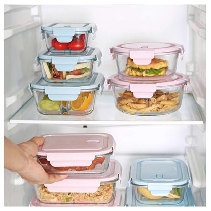 Leak-Proof Glass Food Containers - 680ml - 3 Pack - Image 2