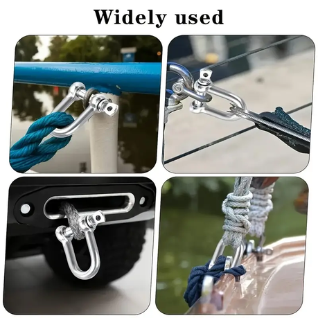 HB 8 pcs of M6 D-Shaped Shackles - Image 5