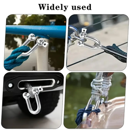 HB 8 pcs of M6 D-Shaped Shackles - Image 5
