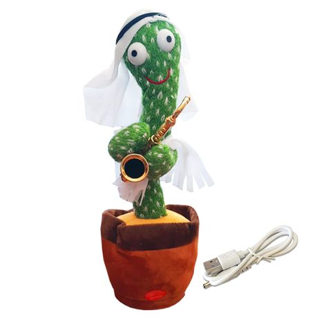 Dancing, Singing, Repeating Light Up Rechargeable Cactus - Image 7