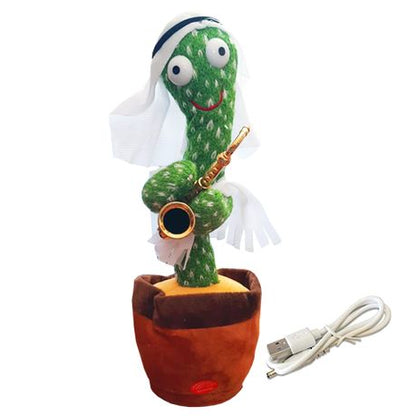 Dancing, Singing, Repeating Light Up Rechargeable Cactus - Image 7