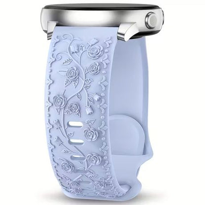 HB Flower Engraved Silicone Band - Image 10