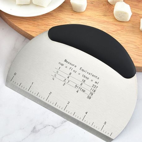 Dough Scraper/Cutter with Black Non-slip Grip Handle - Image 2