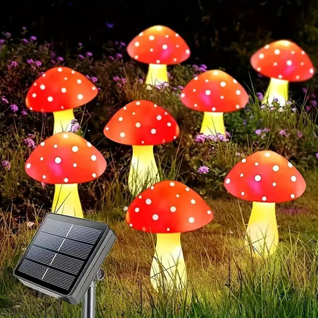HASHBROWN'S 8 Solar Mushroom Garden Lights - Image 7