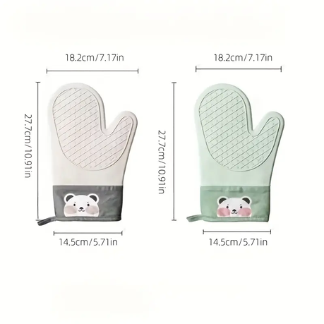 HASHBROWN'S Heat-Insulating Anti-Scalding Gloves - Green - Image 3