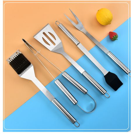 Stainless Steel Professional Barbecue Grilling Set in Carrying Bag - 5 Pcs - Image 6