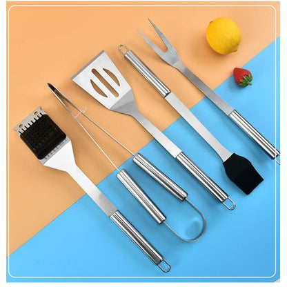 Stainless Steel Professional Barbecue Grilling Set in Carrying Bag - 5 Pcs - Image 6