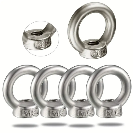 HB 8 pcs M6 Stainless Steel Eye Nuts - Image 5