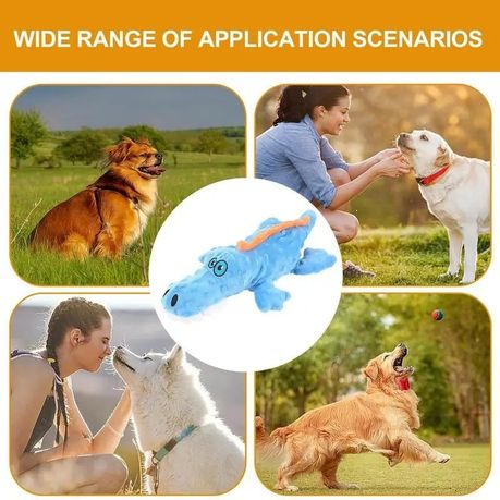 Cute Plush Toys Stuffed Animal Alligator Shape Pet Chew Toy - Image 2