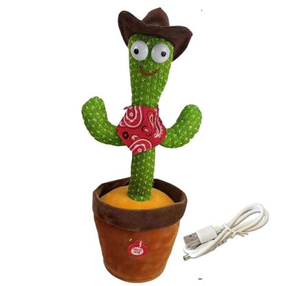 Dancing, Singing, Repeating Light Up Rechargeable Cactus - Image 6