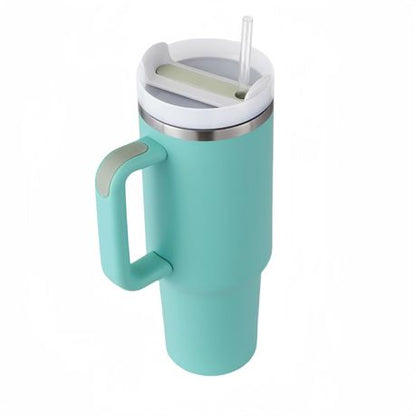 1.2L Tumbler with Handle Straw Lid, Stainless Steel Travel Mug - Image 39
