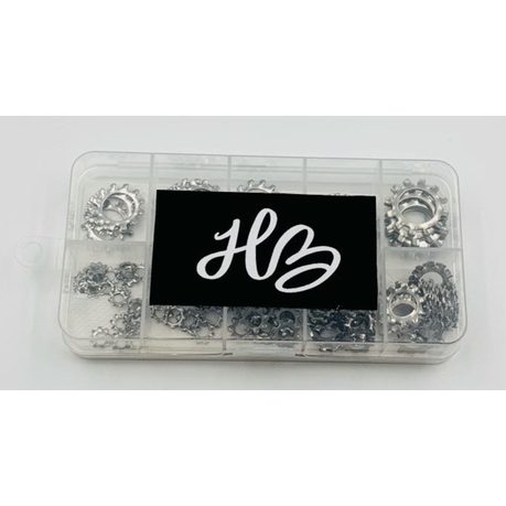 HB 160pcs Stainless Steel External Toothed Locking Washers - Image 2