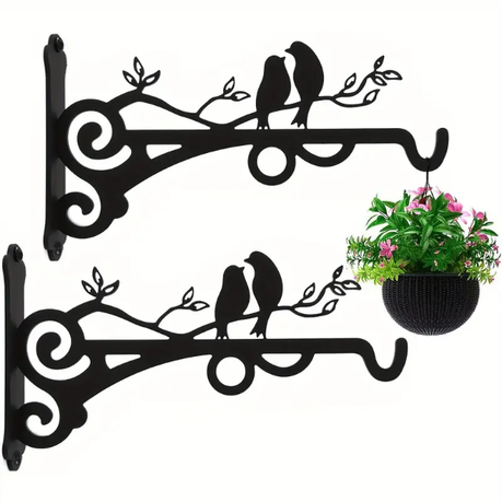 HASHBROWN' S 2pcs Black Metal Plant & Lantern Hanging Hooks