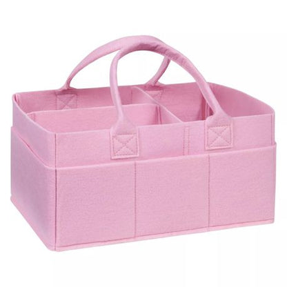 Felt Baby Diapper Nappy Organizer - Pink