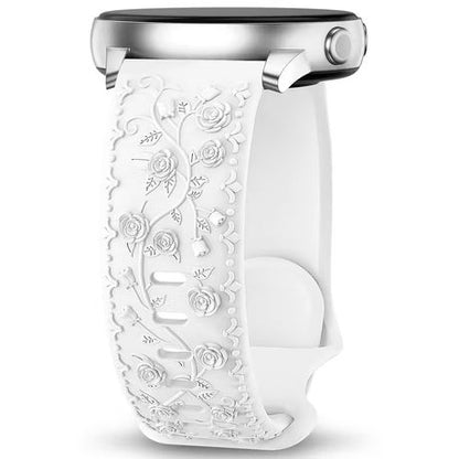 HB Flower Engraved Silicone Band - Image 18