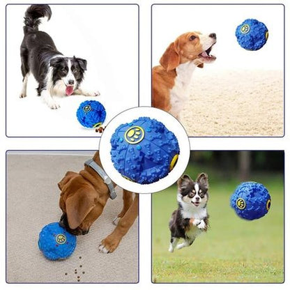 Pet Shrieking Sound Leakage Ball Teeth Bite Treat Dispensing Chew Toy - Black - Image 15