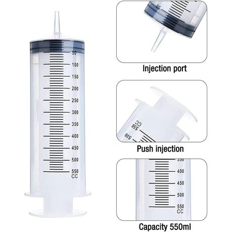 Health Tool Plastic Syringe, Large Capacity Liquid Syringe with 1m Tube - Image 2