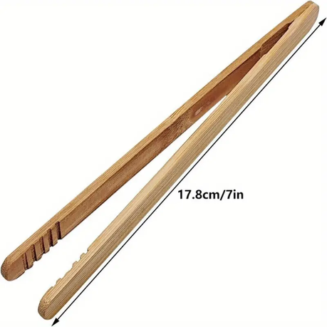 HASHBROWN'S 6 Piece High-Quality Bamboo Tongs - Image 3