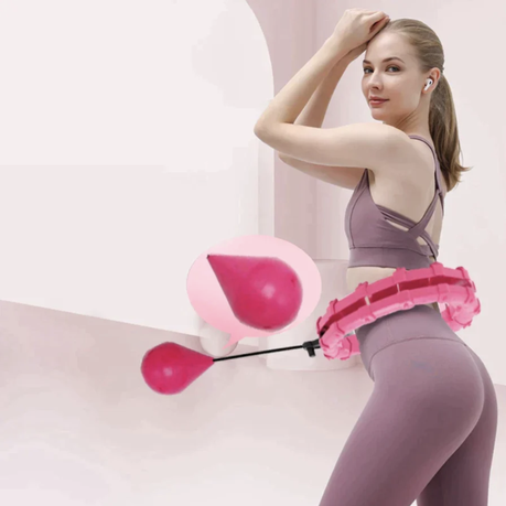 Fat Burning Smart Fitness Hula Hoop with Mini Deep Tissue Massage Ball - Image 7