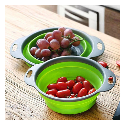 300 x 240cm Drain Basket Collapsible Colander and Strainer KT32121 - Blue - Image 5