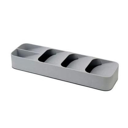 Smart Kitchen Cutlery Drawer Organizer Spoon Fork Storage Tray-Grey