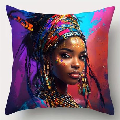 African Tribal Women's Pillow Covers - Image 6
