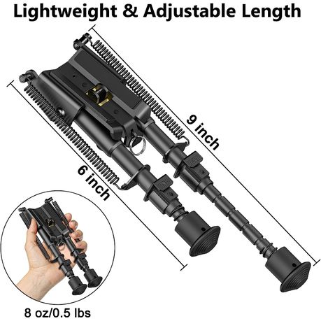 6-9 Inches Bipod Picatinny Bipod with Adapter - Image 4