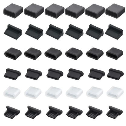HASHBROWN'S 36PCS Silicone USB Dust Cover Plugs - Assorted Shapes