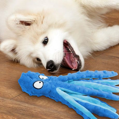 Octopus Plush Dog Chew Toy No Stuffing Puppy Teething Interactive - Image 12