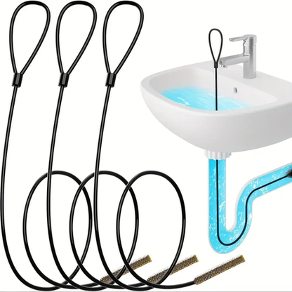 HB 3pcs Stainless Steel Drain Clog Remover - Image 3