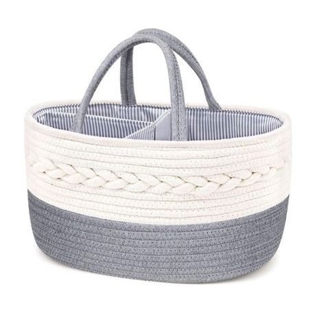 Cotton Rope Diaper Caddy Storage Basket