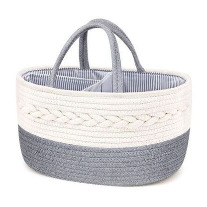 Cotton Rope Diaper Caddy Storage Basket