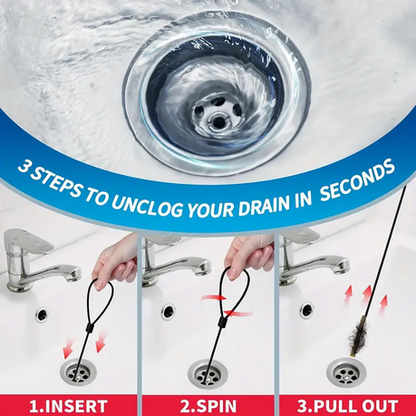 HB 3pcs Stainless Steel Drain Clog Remover - Image 4