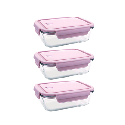 Leak-Proof Glass Food Containers - 680ml - 3 Pack - Image 9