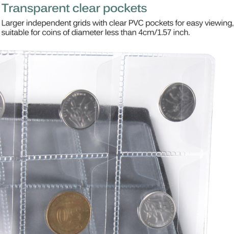 Hobby Office 150 Pockets Coin Collection Album Holder - Black(15cm) - Image 7