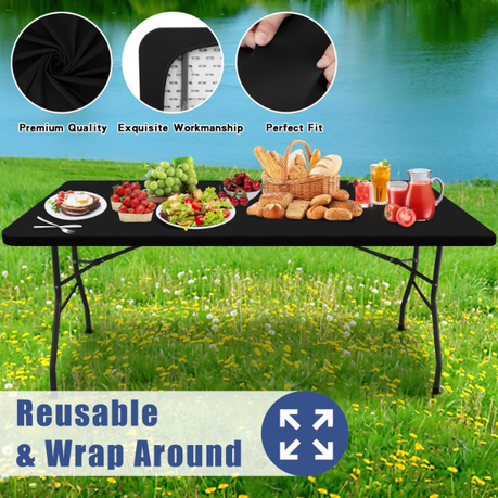 Hashbrown's Fitted Table Cover - Wrinkle Resistant and Washable - 1.8M - Image 5