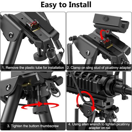 6-9 Inches Bipod Picatinny Bipod with Adapter - Image 5
