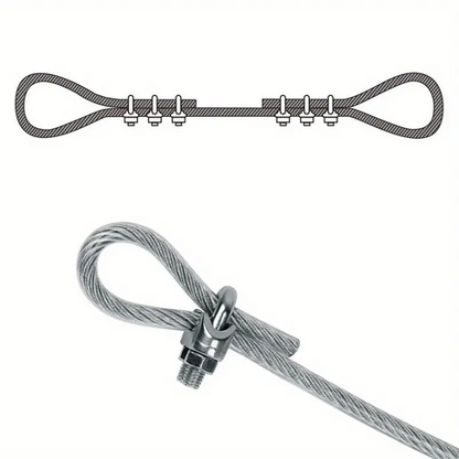 Hashbrowns 10-Piece Durable 304 Stainless Steel Cable Clamps - Image 4