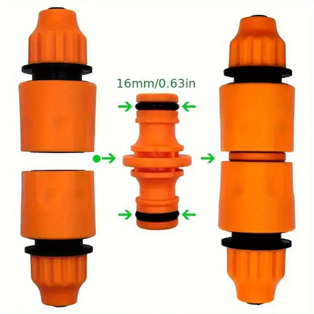 15 Piece Plastic Quick Connect Garden Irrigation Hose Fittings - Image 6