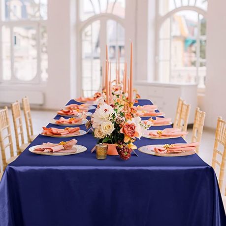 Rectangle Satin Party Tablecloth Table Cove 150.cm x 245.cm - Image 13